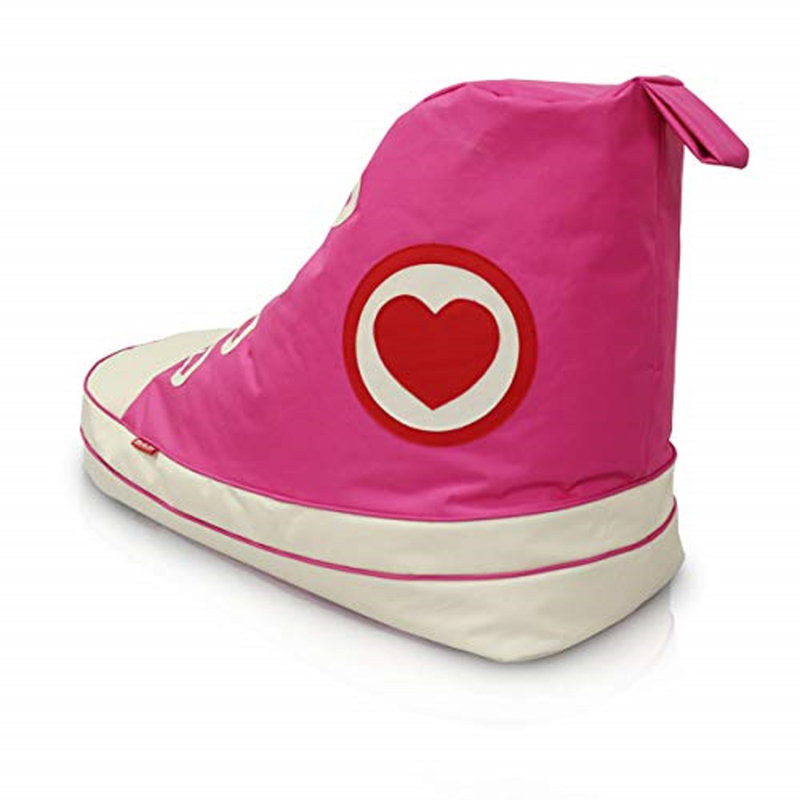 Outdoor Friendly Refillable Classic Bean Bag, Pink/White/Red