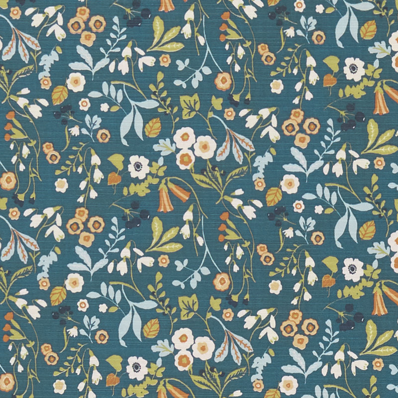 Sherwood Ashbee Fabric, Denim/Spice