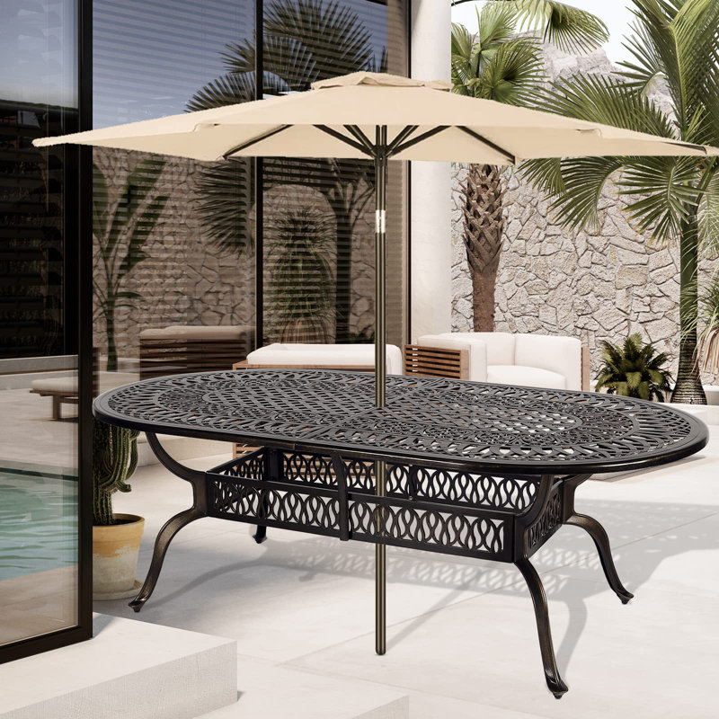 Grande table de salle à manger Dovecove, Bronze