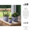 Ensemble de pots à fleurs décoratifs en grès cérame avec détails complexes faits à la main et à la main Bethony-1577946733