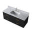 Meuble-lavabo simple noir 48 po x 22 po, comptoir en marbre et robinet, fermeture en douceur, bois, panneaux 48 po L 22 po, coiffeuse-1371700518