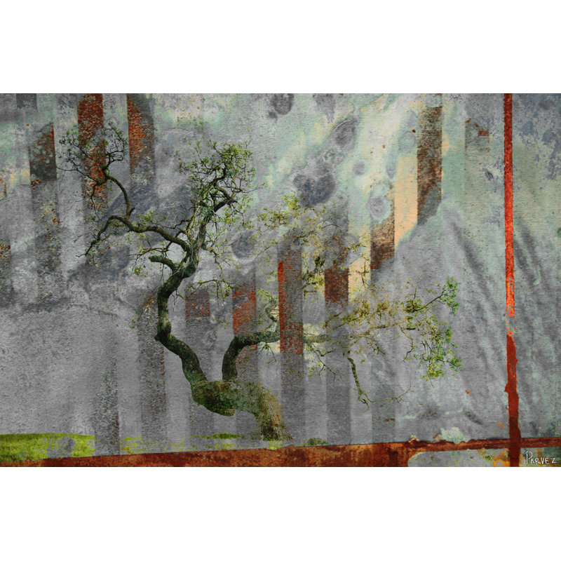 Tranquility Abstract Tree Print on Canvas, 18" x 12"