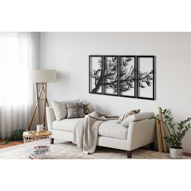 Modern Landscape & Nature Wall Decor on Metal, 30" H x 59" W x 0.6" D