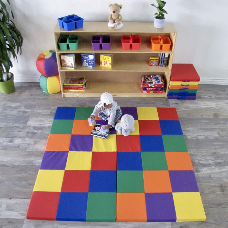 Tapis d'activité pour tout-petits 4 plis SoftScape, Rouge/vert/jaune