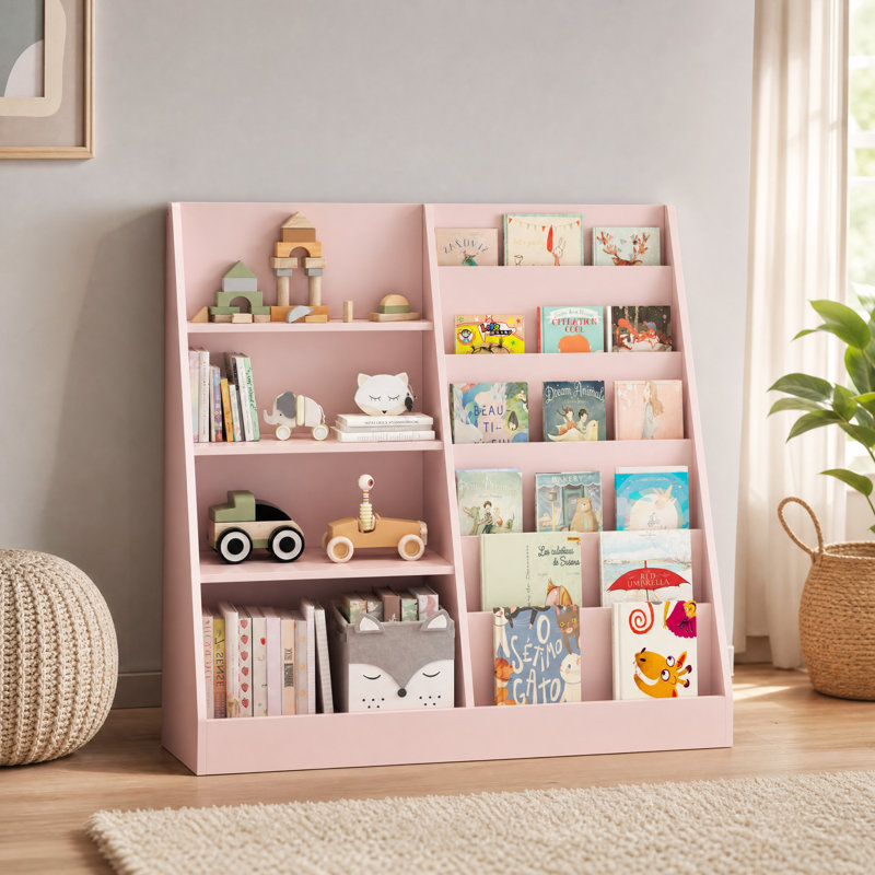 Présentoir à livres et bibliothèque pour enfants, Pink