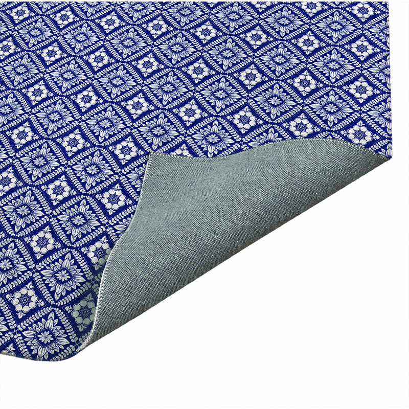 Petit tapis de bureau Talia, L 24 po x P 36 po, Marine