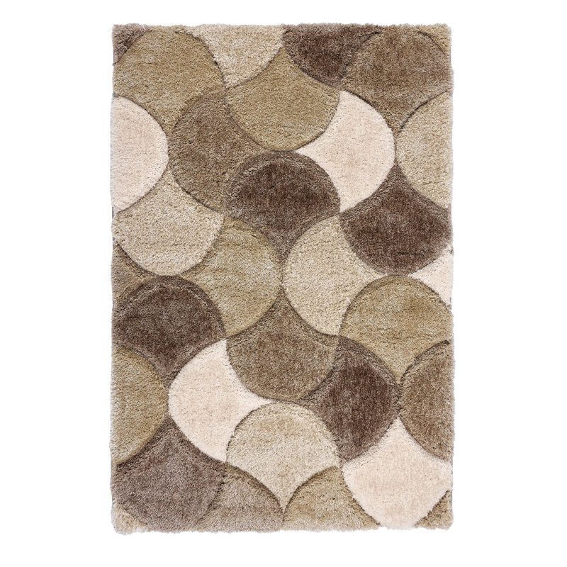 3D Scallop Neutral Rug, Rectangle 160 x 230 cm