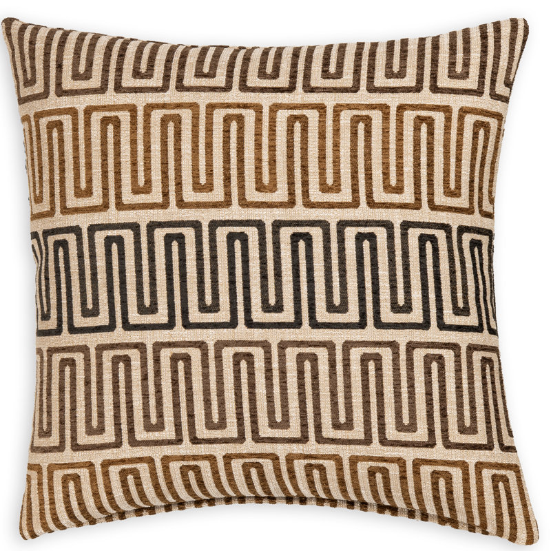 Throw Pillow, Square 22", Polyester, Sand Geometric