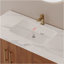 Meuble-lavabo moderne 36 po avec lavabo en céramique sans couture et armoire autoportante dorée-621748498