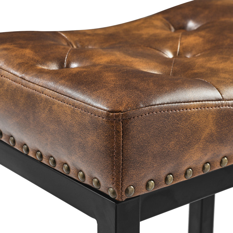 Tabouret de comptoir court 24 po Mirandy, Brun