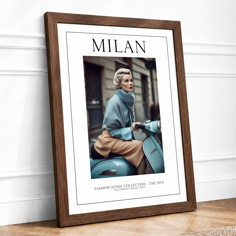 Musician in Contemplation Modern 1 Piece Single Picture Frame Wall Art, A3 - 42.0 x 29.7 cm, Walnut