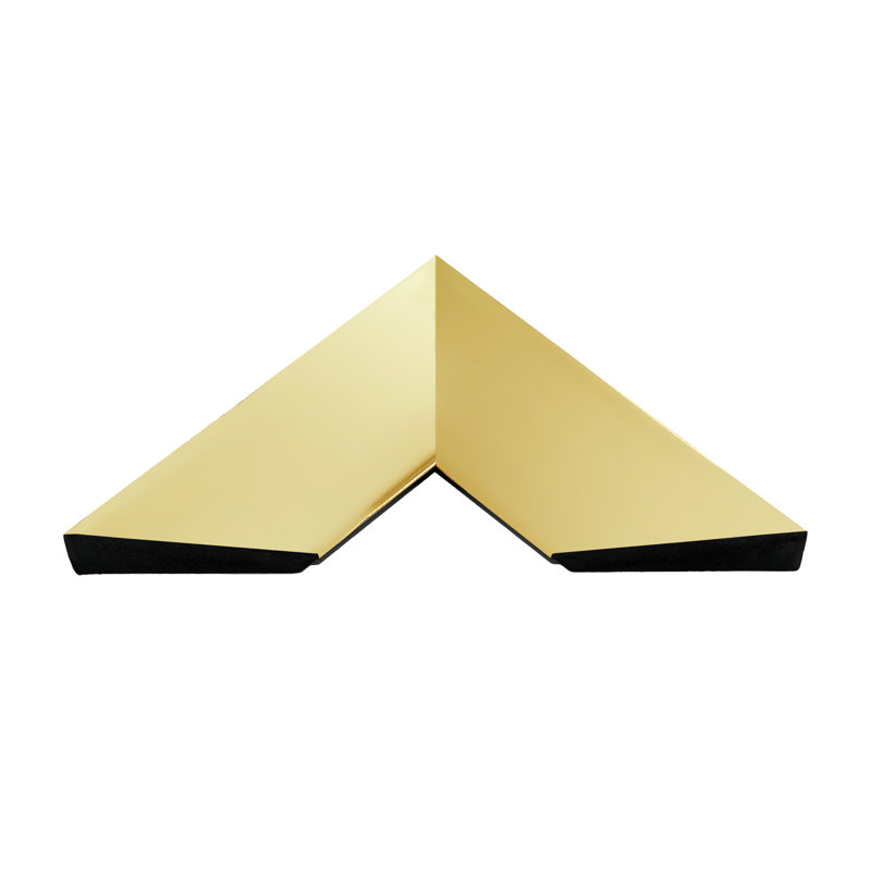 Faynett Plastic Flat Leaning Mirror, 145 cm H x 55 cm W, Gold