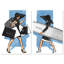 «Fashion Girl Walk Set, Surfboard and Shop Sacs Modern Blue», impression sur toile-73222034