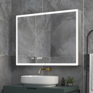 Seevers Frameless Medicine Cabinet with Mirror - 40'' W x 30'' H & 48'' W x 30'' H, 6 Adjustable Shelves