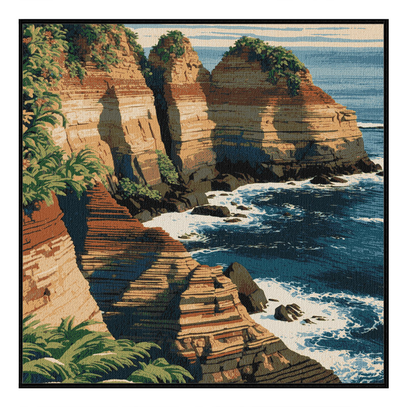  Tapis hawaïen lavable Island Cliff, Rectangle 6 pi x 9 pi