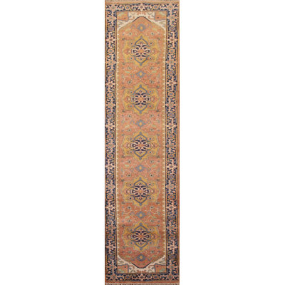 Geometric Traditional  Runner Rug 3x12