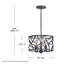 Luminaire suspendu tambour 4 lumières Eve