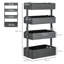 Outsunny 80cm x 45cm x 142cm 4-Tier Raised Garden Bed Planter Box, Grey