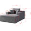 Méridienne convertible d'intérieur - surdimensionné en velours côtelé avec accoudoirs larges et coussins décoratifs, fauteuil confortable avec canapé-lit, sans assemblage requis, jaune gingembre