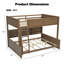 Lit double superposé au-dessus de grand lit double avec armoires de rangement et ports USB-567726069-567726068