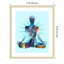 Lotus Pose Moon by Tim Parker Wood Framed Wall Art Print-1385537845