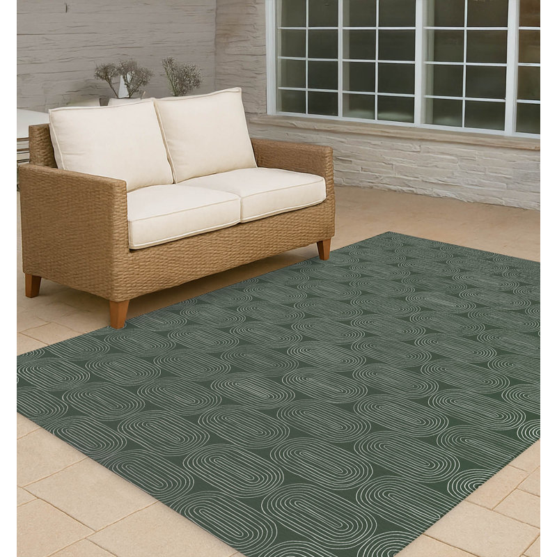 Earthy Embrace Non-Slip Outdoor Rug, Rectangle 4' x 6'
