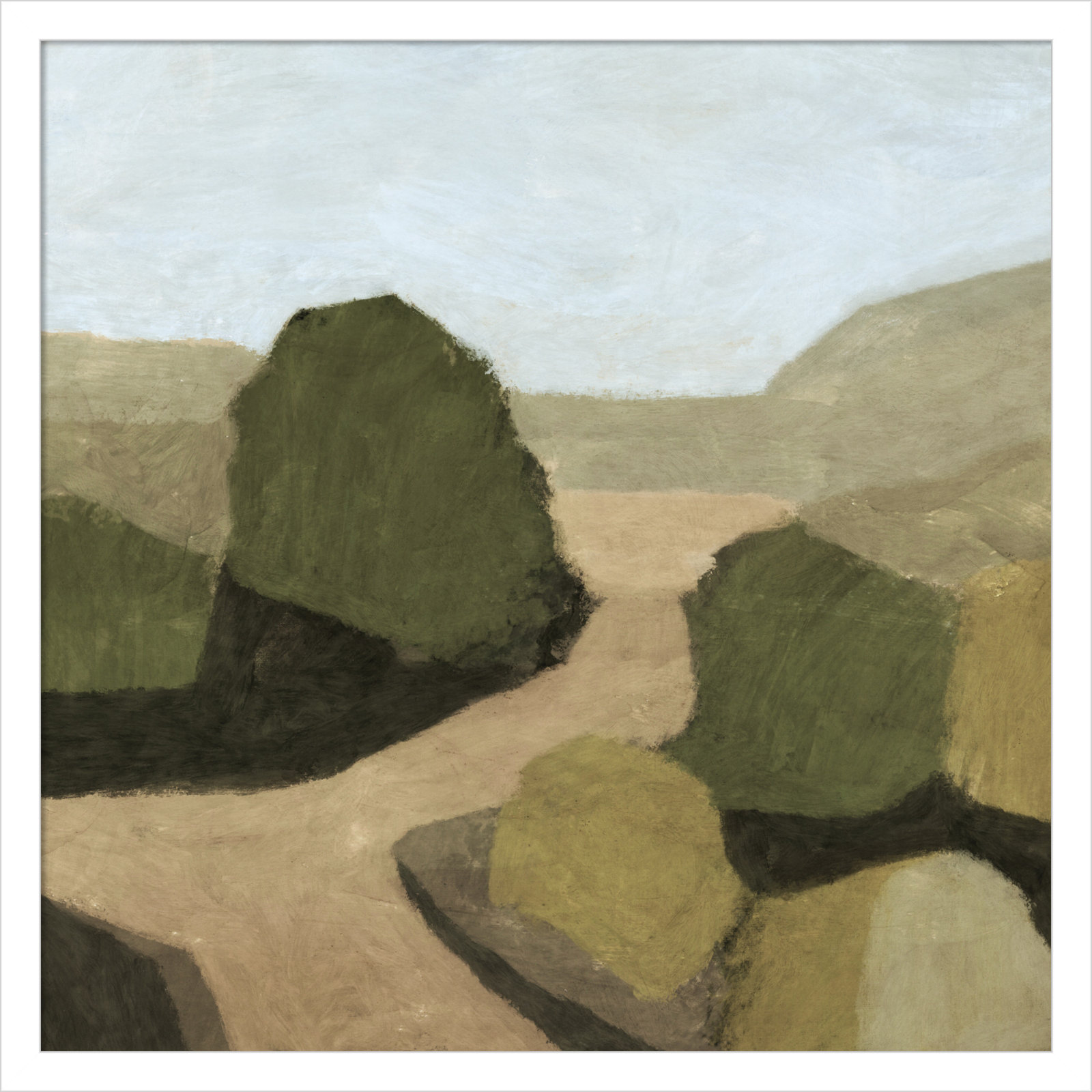 Paysage 1 Print by Dan Hobday, White, 21" H x 21" W