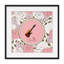 Décoration murale encadrée 15,75 "X 15,75" - Guitare florale rose avec motif texturé