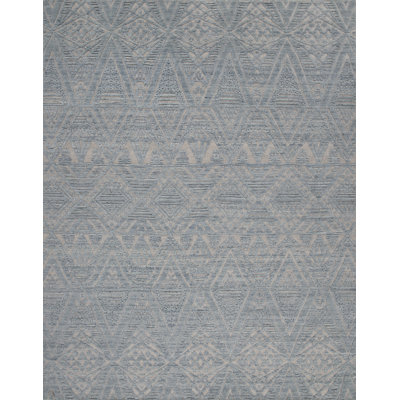 Bariloche Wool Geometric Area Rug in Blue