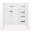 Meuble-lavabo 36 po sans lavabo, base d'armoire seulement, armoire de salle de bain avec tiroirs, structure solide et panneau de fibres à densité moyenne, blanc-461699982