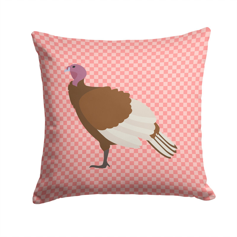 Coussin extérieur en poule de turquie turquie, 14 po x 14 po, Rose