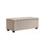 Banc de rangement rembourré 100% lin Heihachi-121254301