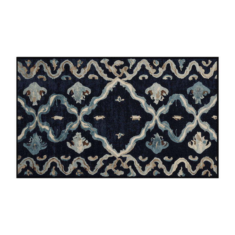 Tapis gris lavable à la machine, Rectangle 8 pi x 10 pi