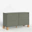 Commode 6 tiroirs, commode de rangement moderne avec poignées en métal et pieds en bois massif-1257469555