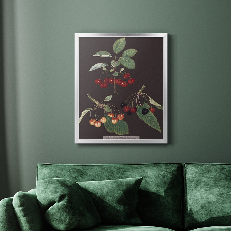 Toile encadrée de qualité supérieure Brookshaw Cherries, H 24 po x l 20 po, Argent