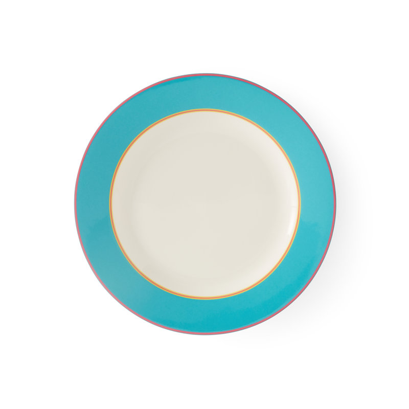Kit Kemp, Calypso - Bone China Side Plates, Teal