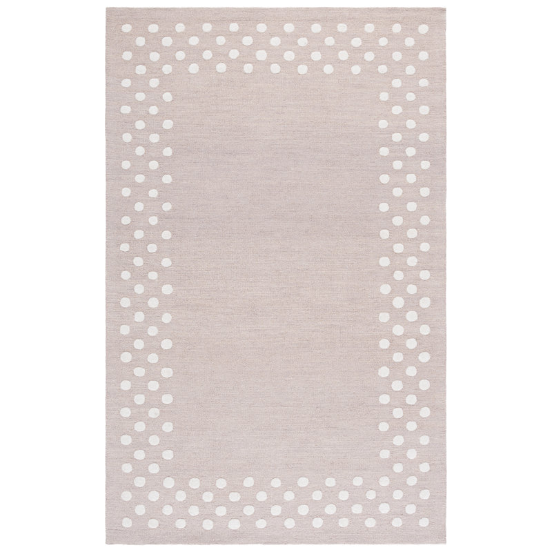 Martha Stewart Hand Tufted Wool; Cotton Polka Dot Indoor / Outdoor Rug, Rectangle 6' x 9'