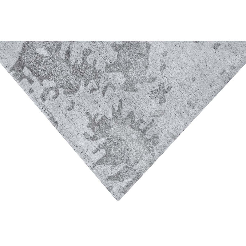 Abstract Area Rug in Gray, Rectangle 4' x 6'