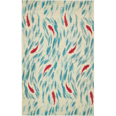Washable Abstract Indoor Rug
