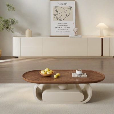 Modern simple TV cabinet coffee table combination