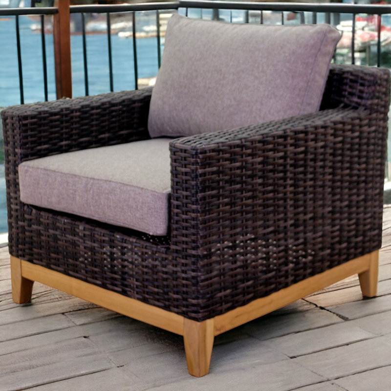 Terdell Wicker Outdoor Lounge Chair