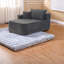 Canapé modulaire Cloud Comfort, chenille noire avec méridienne spacieuse, salon moderne