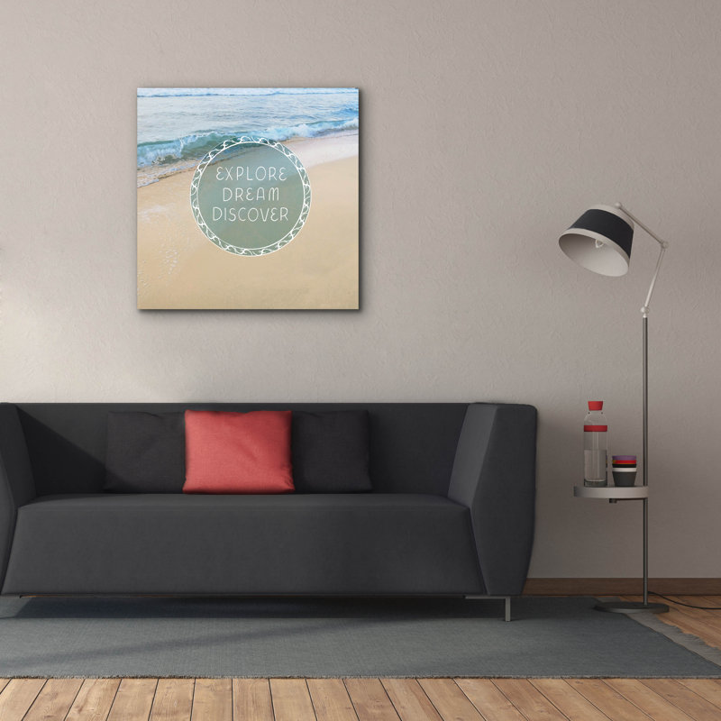 «Beachsay 1» par Erin Clark, art mural sur toile, H 37 po x l 37 po x P 1,5 po
