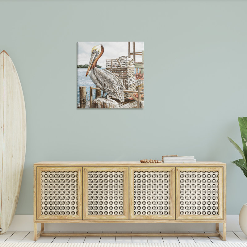 Art mural sur toile Pelican, H 30 po x l 30 po x P 1,5 po
