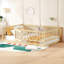 Lit double sur pied avec lattes, lit double Montessori avec clôture et porte, lit double pour enfants Montessori-1306079552-1306079554