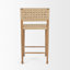 Le tabouret de comptoir Brinley est fabriqué à partir de corde de papier naturel durable, avec un siège et un dossier à double tissage sur un cadre en bois brun robuste.