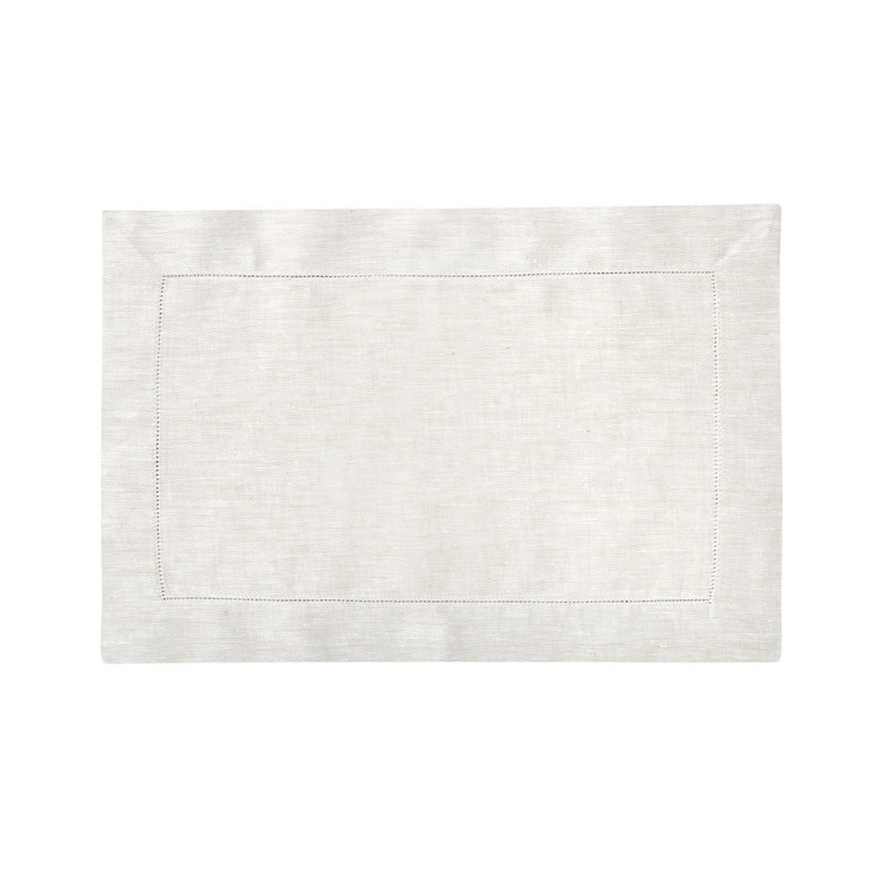 Liso Linen Rectangle Placemat, Stone