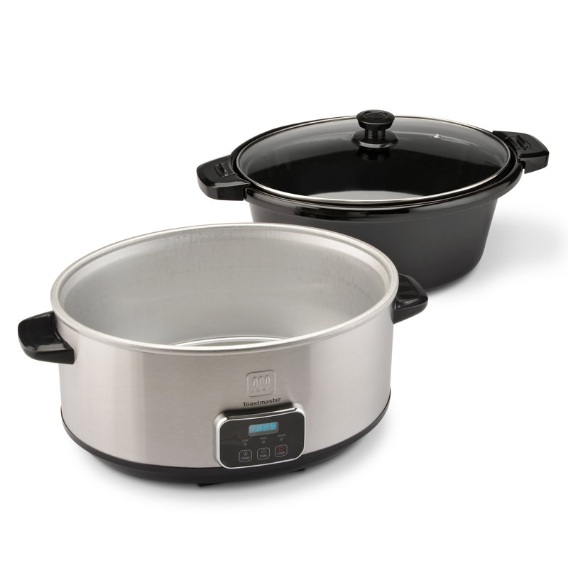 7-Quart Brushed Stainless Steel Digital Slow Cooker