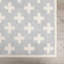 Tapis rectangulaire en polyester tissé à la machine géométrique crème-815067355