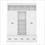Arbre d'entrée | Organisateur de hall d'entrée moderne 78,7 po avec banc, 5 casiers, 4 portes, 5 tiroirs | Blanc | Panneau de fibres à densité moyenne-162612562